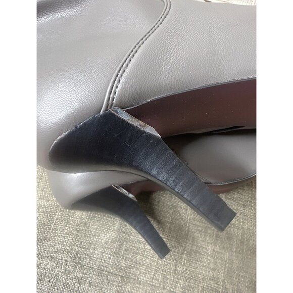 Franco Sarto Womens Sz 6.5 Lyla Wide Calf Zip Gray Knee High Boots Pointed Toe - Picture 8 of 12